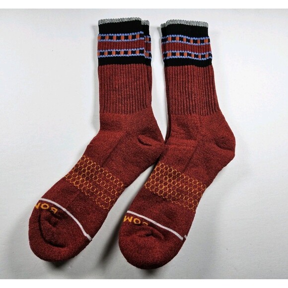 Bombas Merino Wool Holiday Lot Of 2 Pairs Calf Socks Size L - Picture 1 of 3